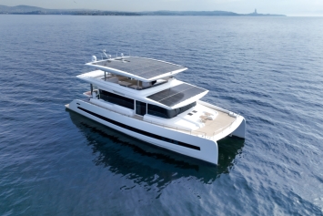 VisionF E-Cat 80 Tri-deck Solar-powered Catamaran ATRAVERSIA